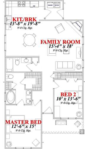 Floorplan 1 for House Plan #1070-00158