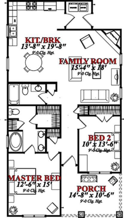 Floorplan 1 for House Plan #1070-00160