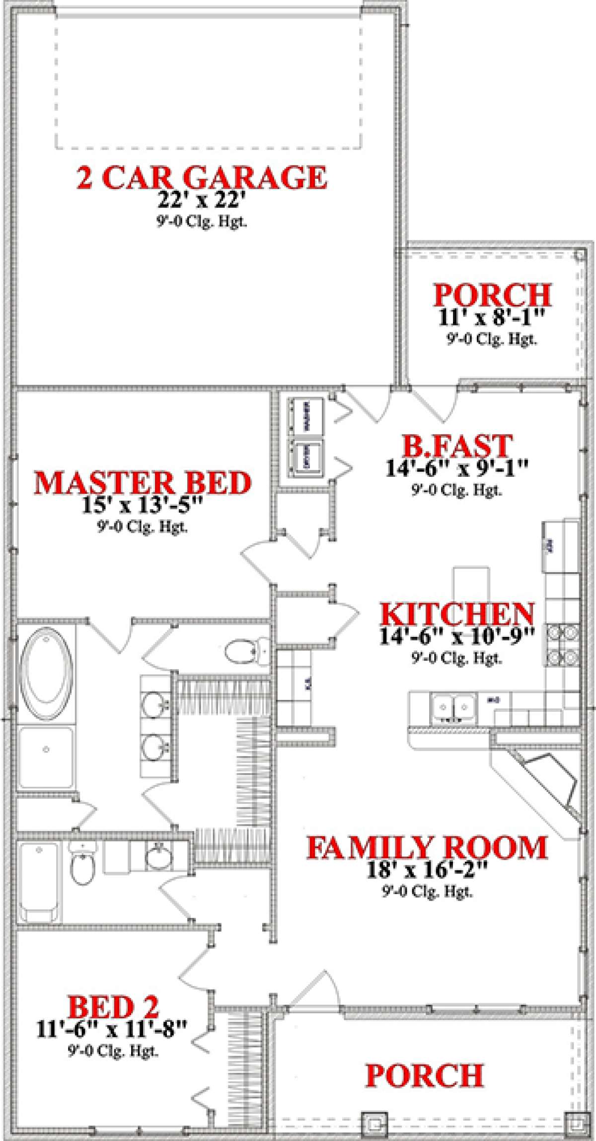 Floorplan 1 for House Plan #1070-00171