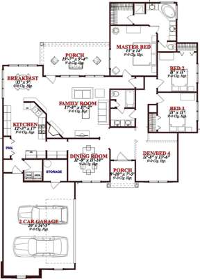 Floorplan 1 for House Plan #1070-00176