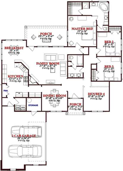 Floorplan1 for House Plan #1070-00176
