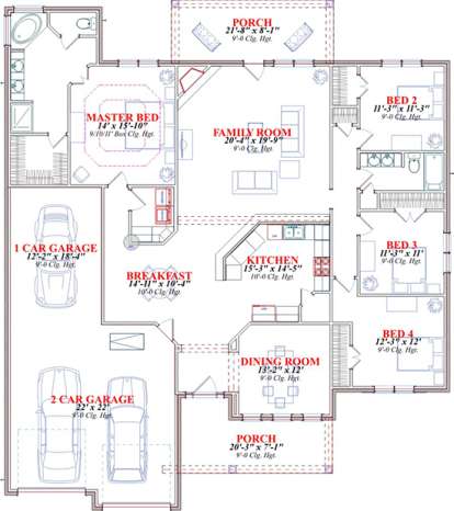 Floorplan 1 for House Plan #1070-00179