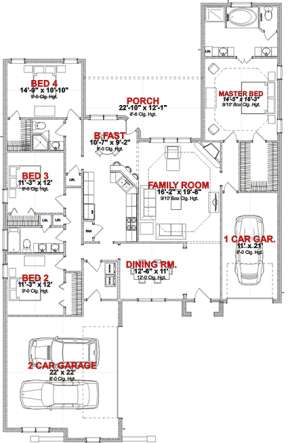Floorplan 1 for House Plan #1070-00187