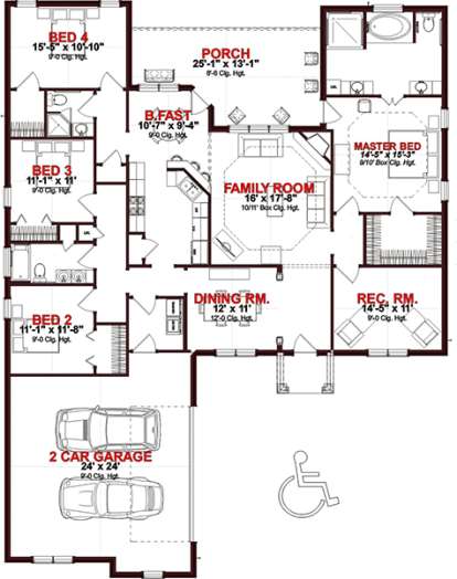 Floorplan1 for House Plan #1070-00189