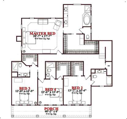 Floorplan 2 for House Plan #1070-00199