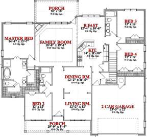 Floorplan 1 for House Plan #1070-00201