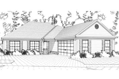 4 Bed, 2 Bath, 1850 Square Foot House Plan - #1070-00204