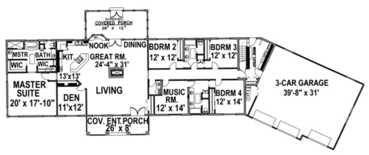 Main Floor for House Plan #039-00272