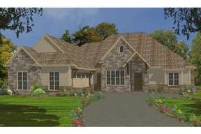 French Country House Plan #1070-00208 Elevation Photo
