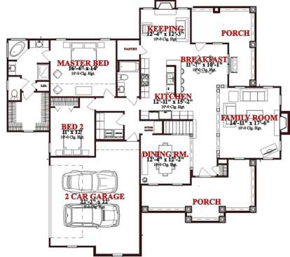 Floorplan 1 for House Plan #1070-00209