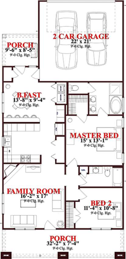 Floorplan1 for House Plan #1070-00212