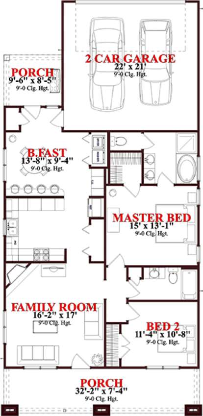 Floorplan1 for House Plan #1070-00213
