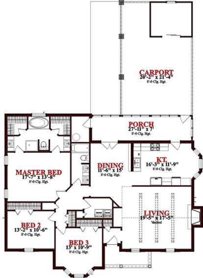 Floorplan1 for House Plan #1070-00221