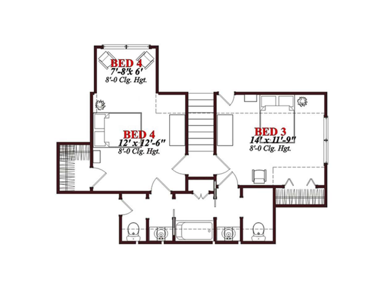 Floorplan 2 for House Plan #1070-00223