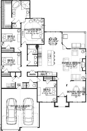 Floorplan 1 for House Plan #1070-00225