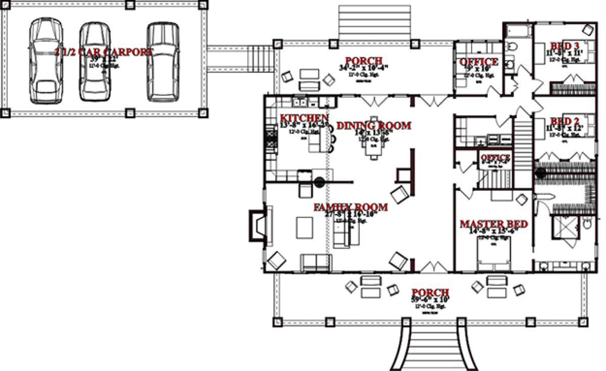 Floorplan 1 for House Plan #1070-00231