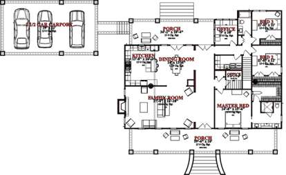 Floorplan 1 for House Plan #1070-00231