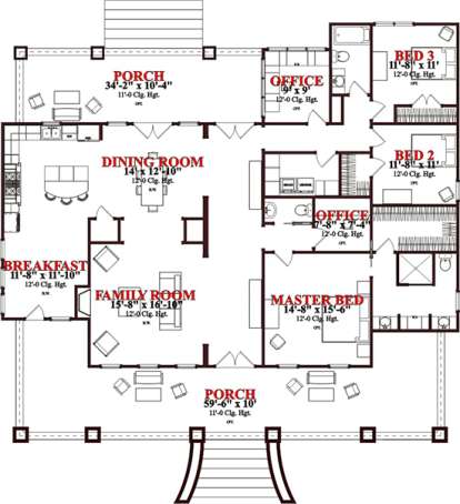 Floorplan1 for House Plan #1070-00232