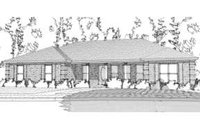 Ranch House Plan #1070-00233 Elevation Photo