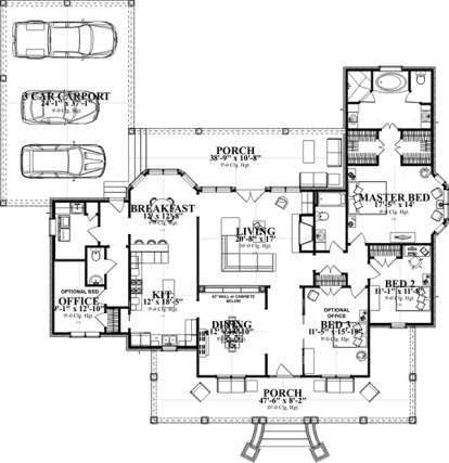 Floorplan 1 for House Plan #1070-00235