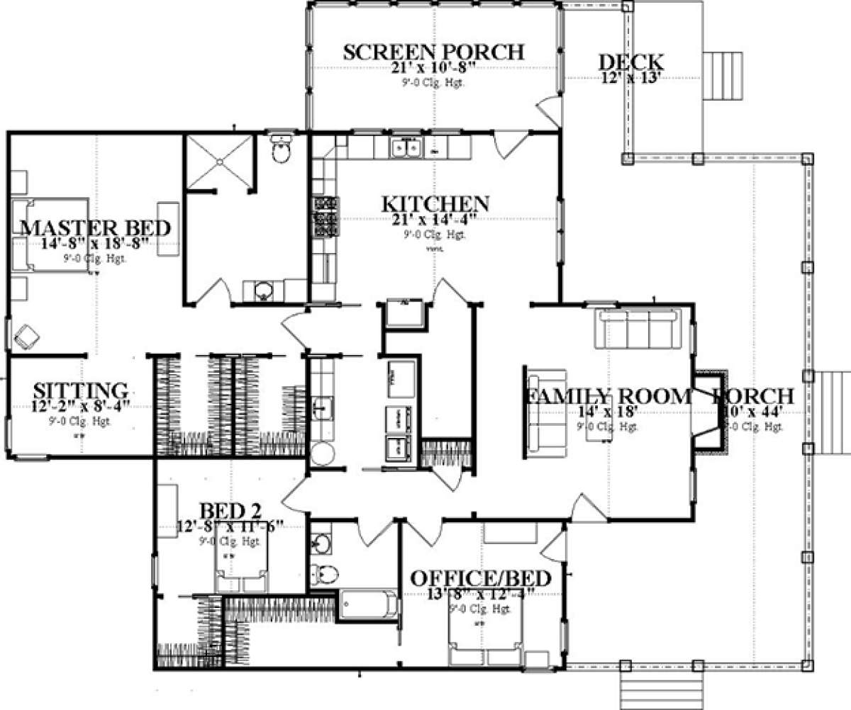 Floorplan 1 for House Plan #1070-00242