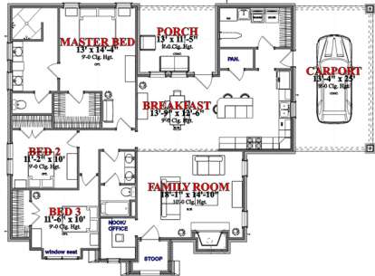 Floorplan 1 for House Plan #1070-00244