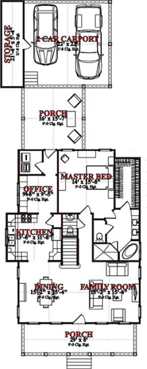 Floorplan 1 for House Plan #1070-00246