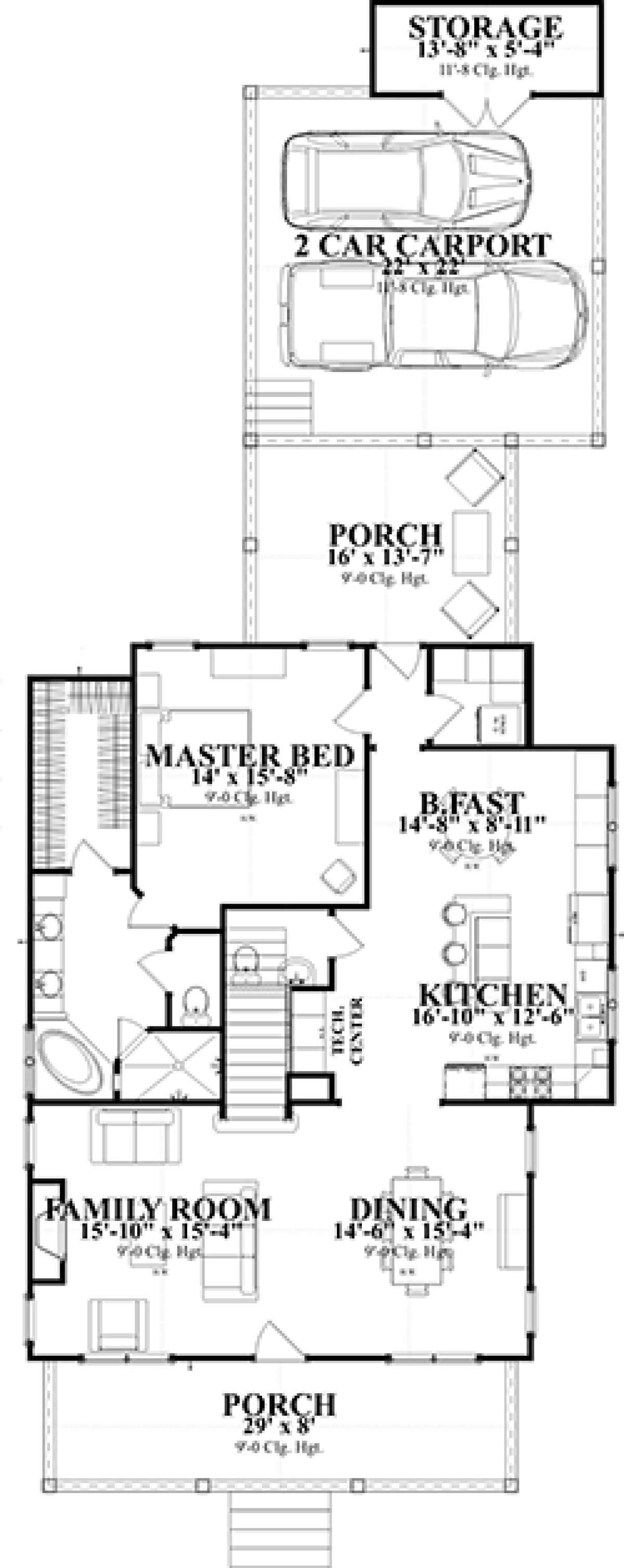 Floorplan 1 for House Plan #1070-00247