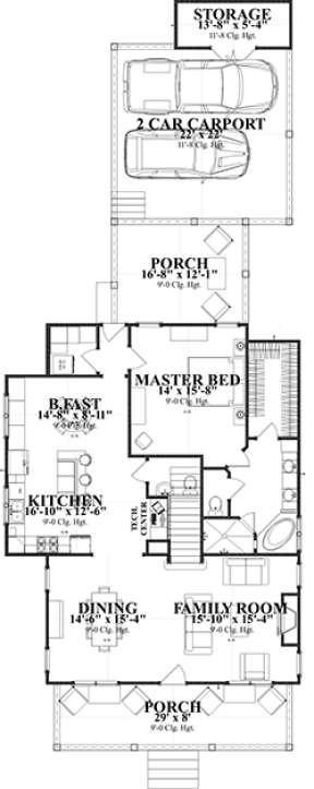 Floorplan 1 for House Plan #1070-00248