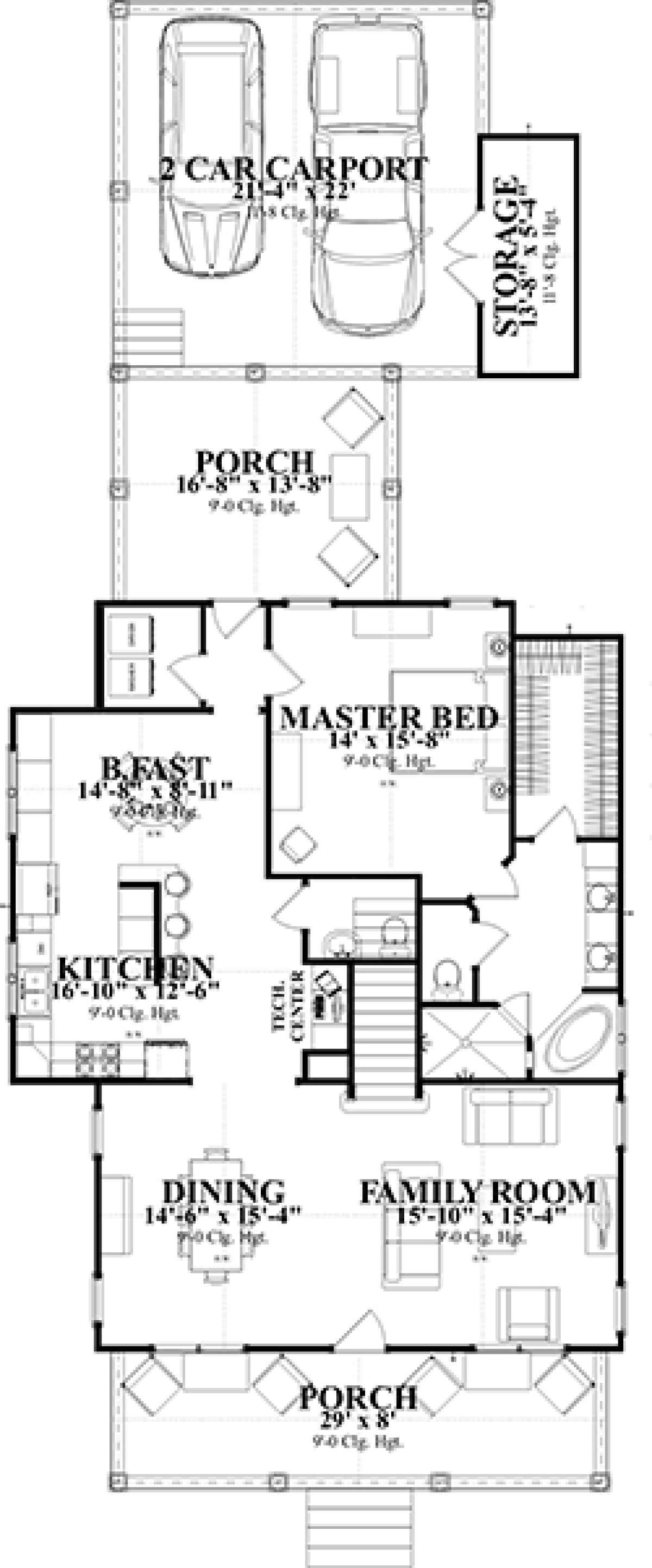 Floorplan 1 for House Plan #1070-00249