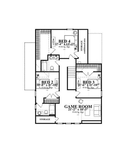 Floorplan 2 for House Plan #1070-00249
