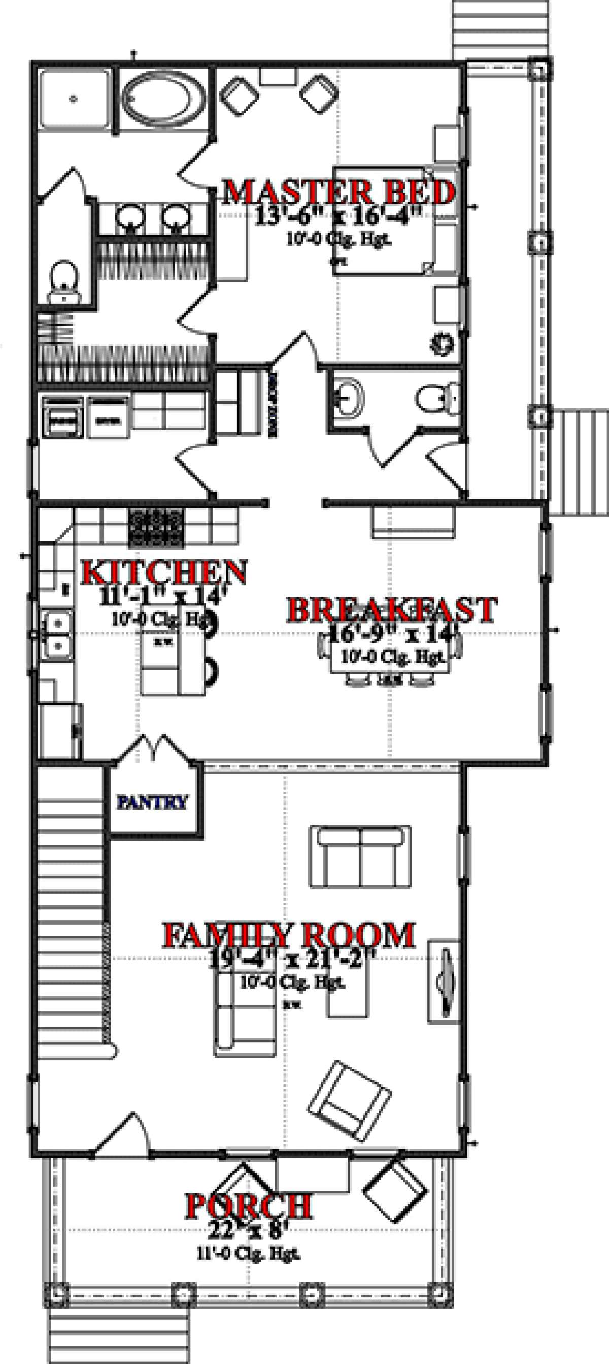 Floorplan 1 for House Plan #1070-00250