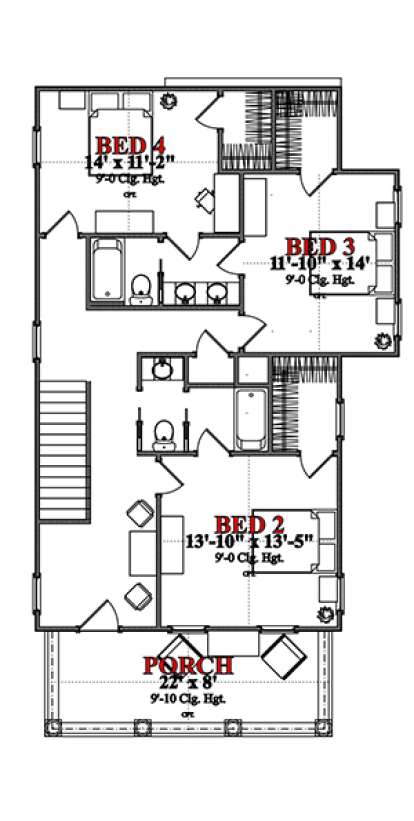 Floorplan 2 for House Plan #1070-00250