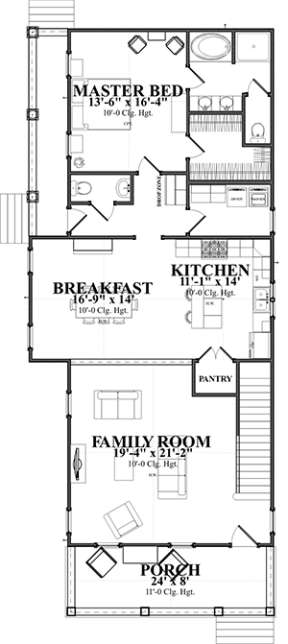 Floorplan 1 for House Plan #1070-00251