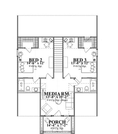 Floorplan 2 for House Plan #1070-00254