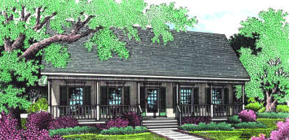 3 Bed, 2 Bath, 1266 Square Foot House Plan - #048-00040