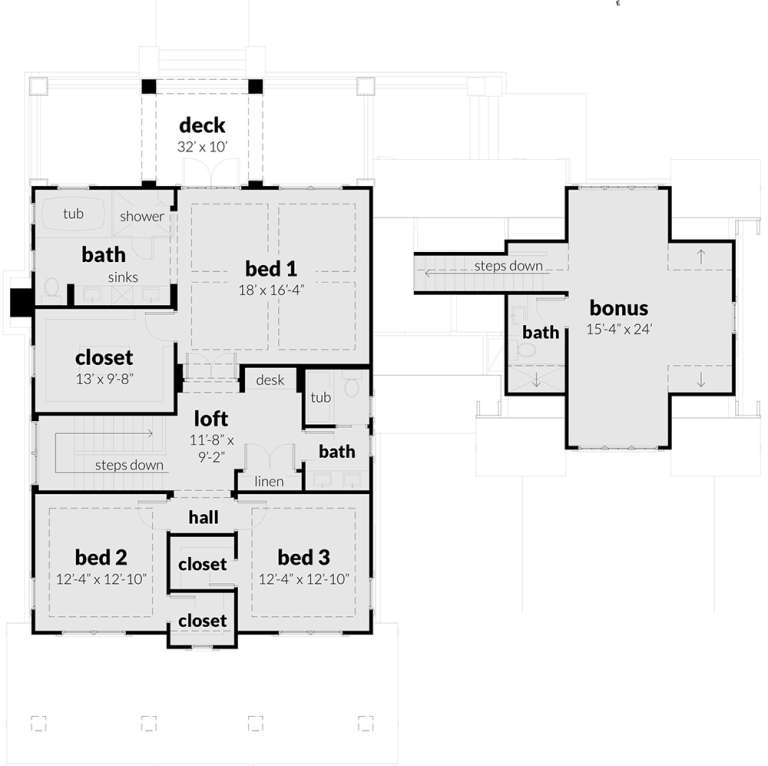 House Plan House Plan #158 Drawing 2