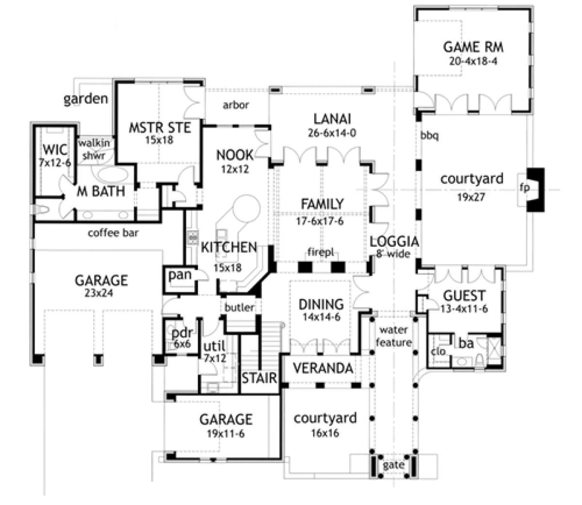 Floorplan 1 for House Plan #9401-00020