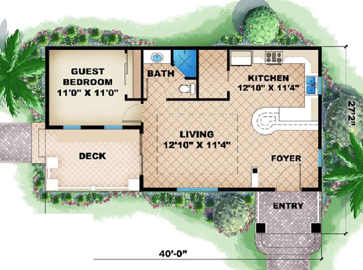 Floorplan 1 for House Plan #1018-00001