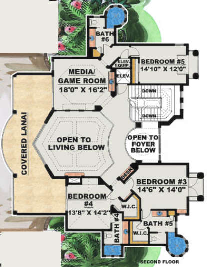 Second Floor for House Plan #1018-00002