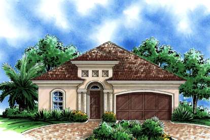 Florida House Plan #1018-00004 Elevation Photo