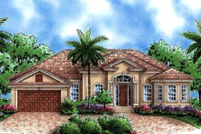 Mediterranean House Plan #1018-00006 Elevation Photo