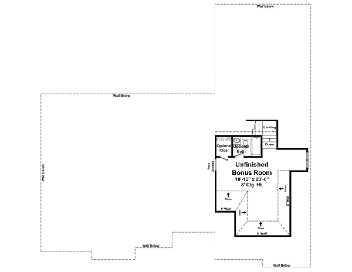 Bonus Room for House Plan #348-00214