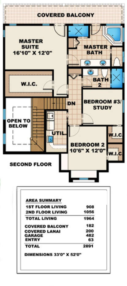 Second Floor for House Plan #1018-00007