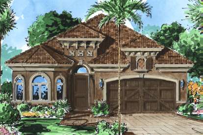Florida House Plan #1018-00010 Elevation Photo