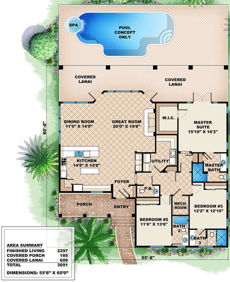 House Plan House Plan #15818 Drawing 1
