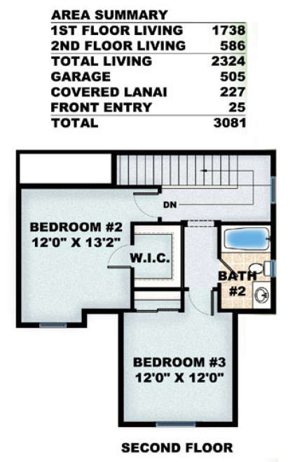 Second Floor for House Plan #1018-00016
