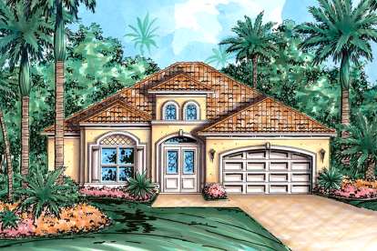 Mediterranean House Plan #1018-00017 Elevation Photo