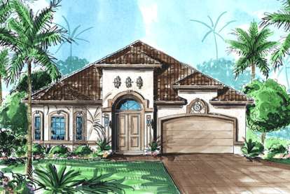 Florida House Plan #1018-00022 Elevation Photo