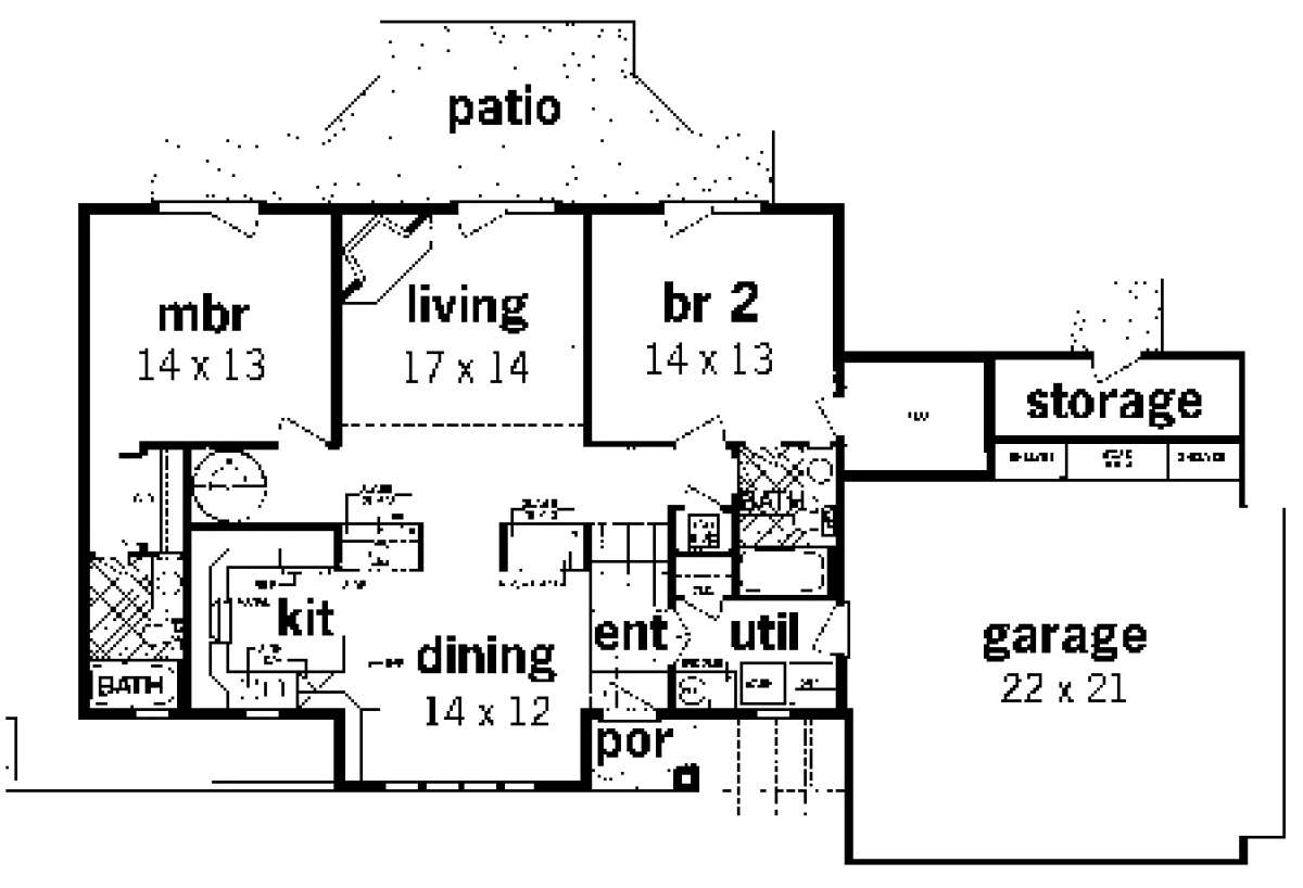Floorplan 1 for House Plan #048-00042